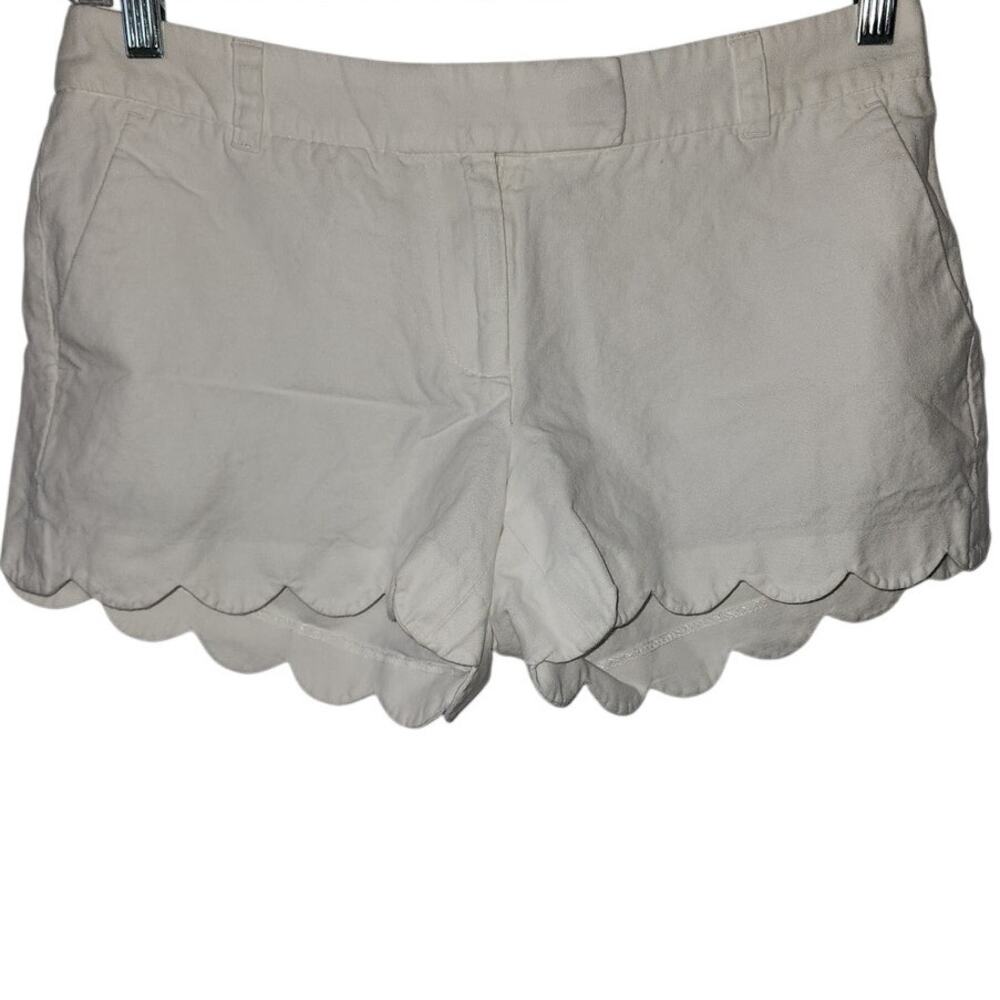 J.Crew White Linen Blend Mid Rise Shorts Size 6